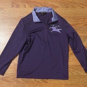 Kerrits Purple Quarter-Zip Top with Horse Design